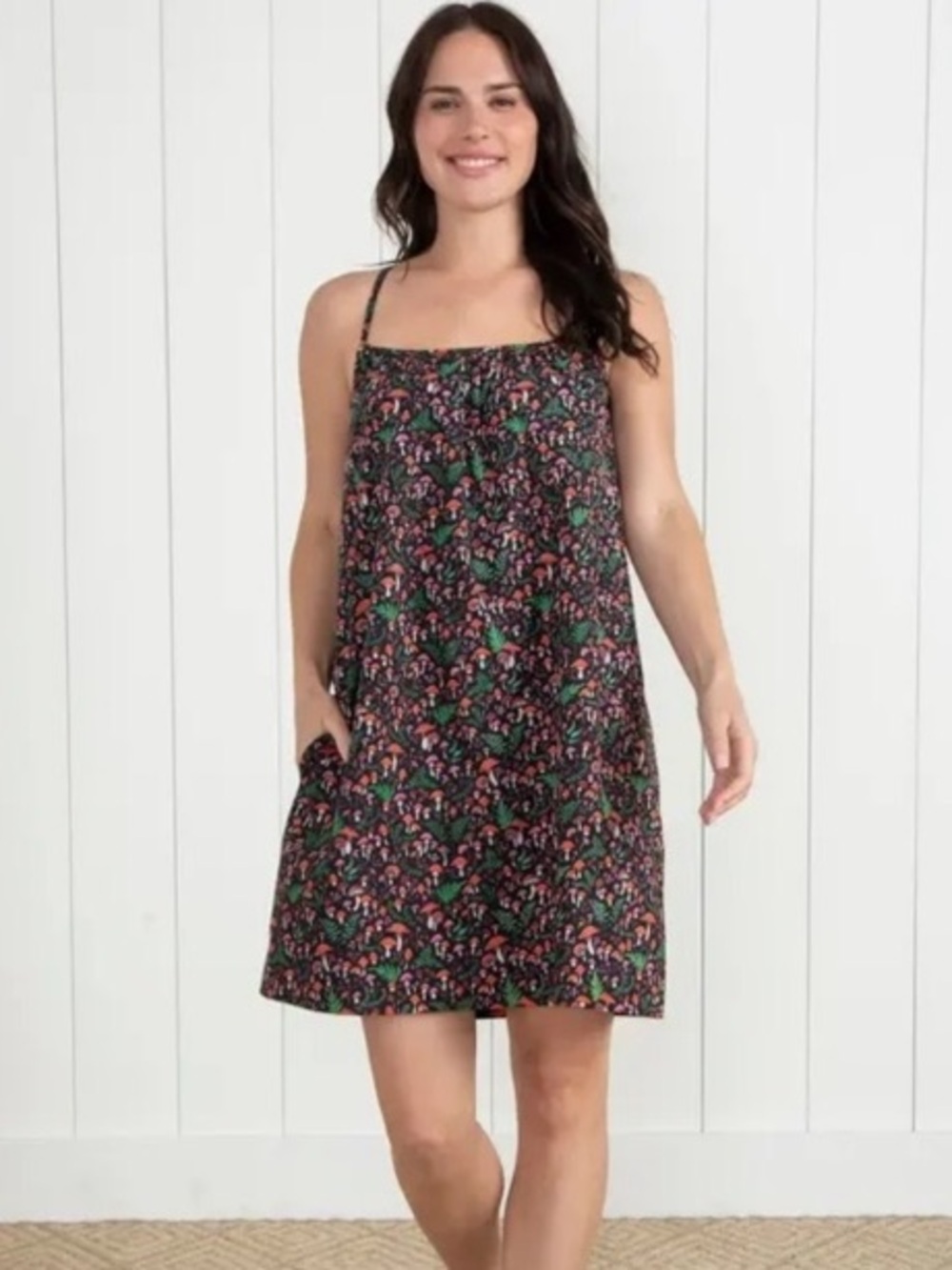Printfresh Mushroom Toadstools Print Cami Nightgown Small